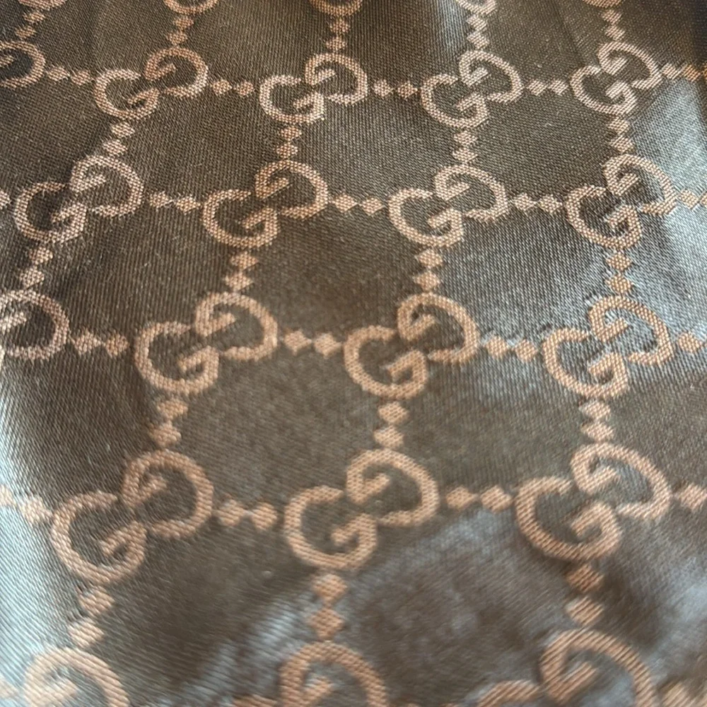 Gucci GG Logo Brown Satin Dust Bag or Purse Insert Bag, 💯 Authentic